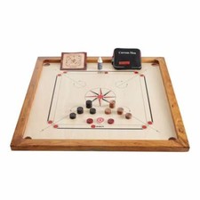 Carrom Spiel mit Kikar-Hartholz-Ecken, Carrom Set, Mango Brett kompakt