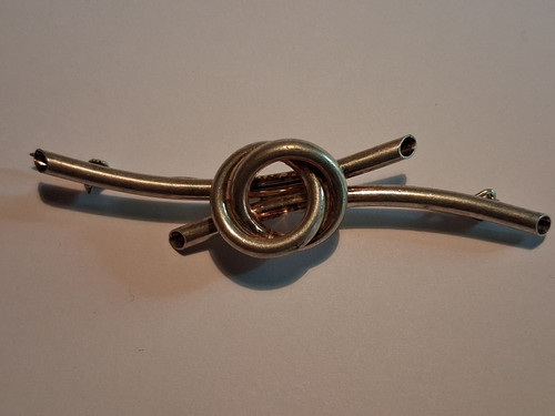 Silberbrosche art deco - -,