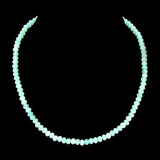 BAILYSBEADS traumhafte Larimar-Kette Halskette Collier Rondelle facettiert M8