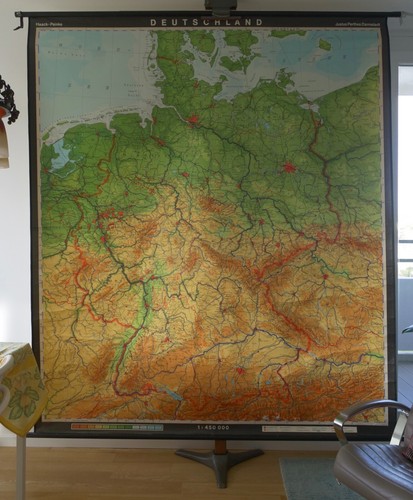 Vintage schulwandkarte - |,