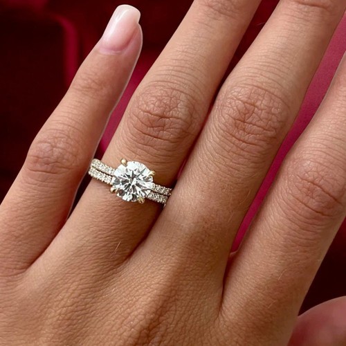 Rund braut diamant band - diamant, set