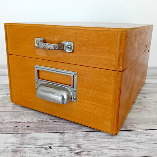 Alter holz karteikasten - alter,