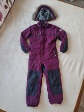 Schnee Ski Overall Anzug 122-128 Bordeaux COLOR KIDS mit Kaputze 
