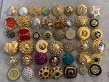 Knöpfe modisch / alle Größen / Bunt / Gold / Metall