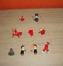 9 Weihnachtsfiguren aus Holz