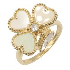 Van Cleef & Arpels Sweet Alhambra Ring Herz Ring Schmuck K18 Gelbgold