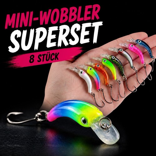 Mini wobbler forelle set - 8x,