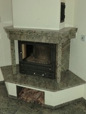 Verde Eucalypto Granit Naturstein Kamin Verkleidung ohne Kassette