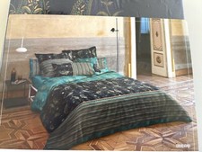 Bassetti BETTWÄSCHE SET GRADARA B1 Blau SATIN 135x200 + 80x80 Kissen BEZUG OVP