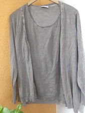 Leichter Twin-Set aus Baumwolle von Public Gr. 38 40 Beige Used Look