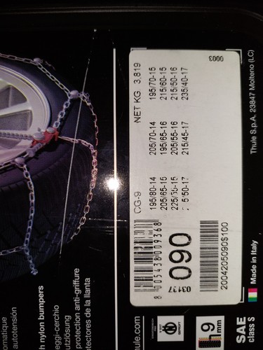 Schneeketten thule 090 - -thule, cg-9
