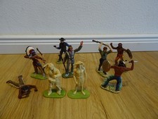 Elastolin 7 cm Figuren Winnetou Indianer Krieger Cowboys Wildwestfiguren Rohling