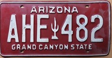 USA Nummernschild Arizona Kennzeichen Original Metall-Schild US License Plate