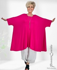 Tunika Shirt LAGENLOOK Longshirt Oversize pink 48 50 52 54 56 58 60 62 XL 3XL