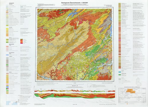 Geologische karte siegerland - karte,