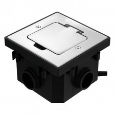 Edelstahl Einbausteckdose