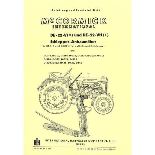 Mccormick anbaumäher de22 - mccormick,