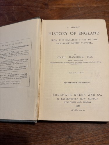 Short history england - a,