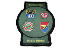 Aufnäher Luftwaffe  Corona Hilfe Kreis Düren    ca 9x8  cm mit Klett