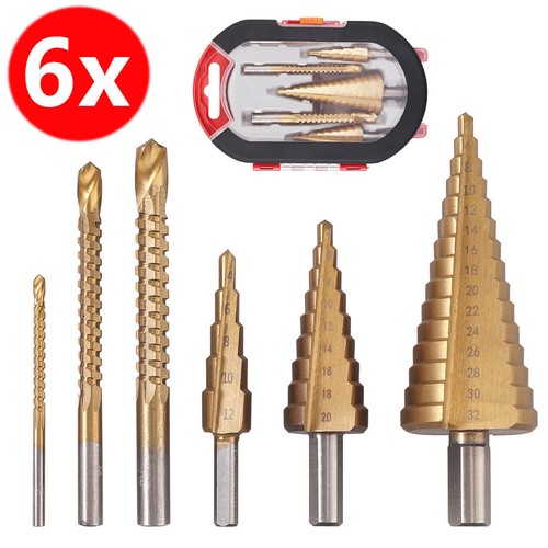 6tlg stufenbohrer satz - stufenbohrer,