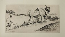 Alexander Eckener / Radierung / Hinter dem Pflug / 1922 #12