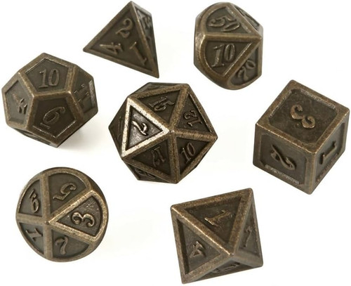 Dnd würfel set metall antik - set,