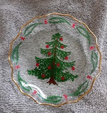 Weihnachtsschale / Teller Glas