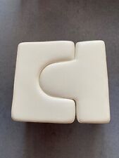 Yoga  "Homfa" Kopfstandstuhl, Kopfstandhocker,  Kopfstandbank, weiß, Naturholz