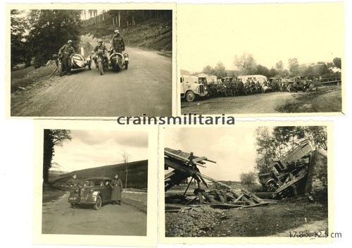 Orig foto soldaten krad - 4x,