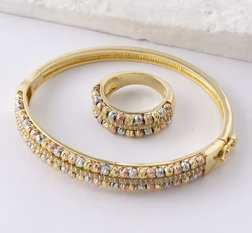Goldenes schmuckset armreif - goldenes,