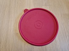 Vintage Tupperware B-Deckel Rot rund Ersatzteil Ø 14,5 cm