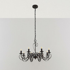 Lucande Caleb Kronleuchter Landhausstil Pendelleuchte Hängeleuchte Lampe 8-fl432