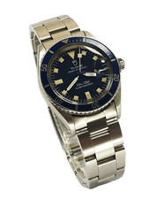 Seltene Tudor Submariner Ref 90910 im Rolex Case mit blauem Zifferblatt