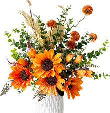 Kunstblumen Herbst Deko künstliche Sonnenblumen für Tischdeko Hochzeit und