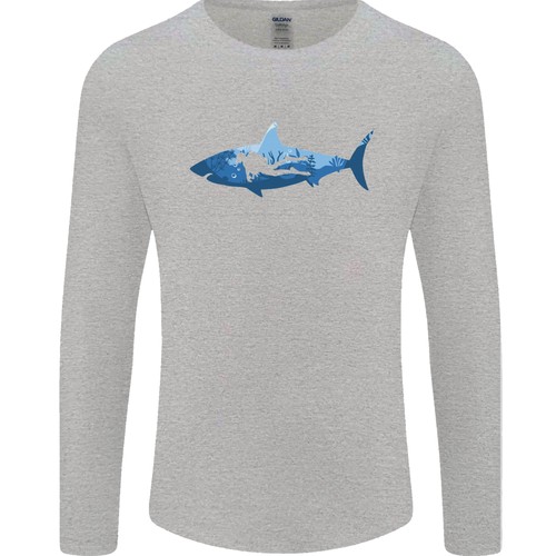 Great white shark - white,