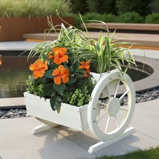 Pflanzkübel Weiß Wagenräder