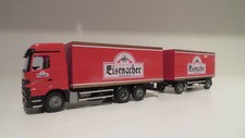 Albedo Hängerzug MB Mercedes Benz Actros 1843 Eisenacher Brauerei rot 1:87 H0 Or