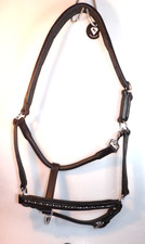 Schwarzes Lederhalfter mit