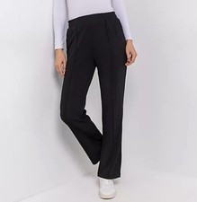 VIA MILANO Hose, 1/1-Länge Rundumdehnbund gerades Bein Glanzgarn  gr.20  ci