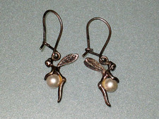 Ohrstecker, Ohrringe, Ohrschmuck Elfen mit Perle - 925er Silber - Echtschmuck