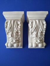 2 Stk. Gips Stuck Wandkonsole