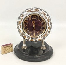 kurios Russland Majak USSR Design Tischuhr Kamin Art Deco Stil Form Kristall Uhr