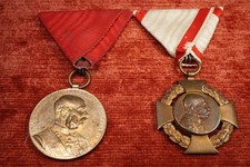 Österrreich 1.WK Franz Joseph Medaille / Erinnerungsmedaille 1898 am Band - #07