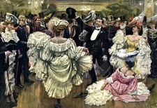 Cancan im Cabaret Bal Tabarin in Paris XXL 1907 Kunstdruck von Edward Cucuel