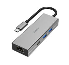 Hama USB Typ C 4 Port Hub Multiport Adapter 4K USB 3.2 LAN Verteiler PC Apple DU