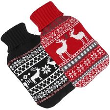 Wärmflasche Wärmeflasche mit Strickbezug Wärmkissen Wärmetherapie Wärmekissen 2L