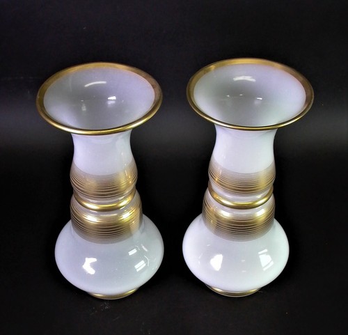 Paar alte alabaster glasvasen - alabaster,
