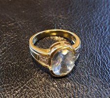 Damen / Herren Ring 585 Gold Aquamarin 6,2 Gramm Größe 57