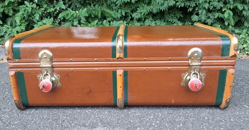Vintage antik überseekoffer - antik,