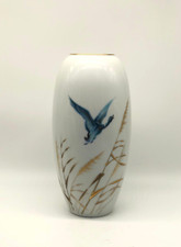 Porzellanvase, Heinrich Manufaktur, Chiemsee Abt., Ente, Handmalerei